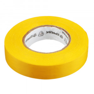 ЕРМАК Изолента ПВХ в/с желтая, шир. 15+-2мм, 20м, толщ 0,15мм