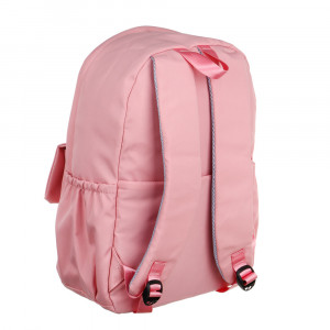 Рюкзак подростковый 44,5x30x14см, 1 отд., 4 карм., клапан с 2мя застежками, нашивки, нейлон, 2 цвета