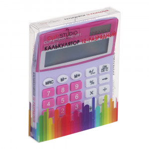 ClipStudio Калькулятор 12-разр. 10х12,5см, пластик, 2 цвета