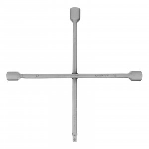Ключ-крест баллонный, 17 х 19 х 21 мм, под квадрат 1/2, толщина 14 мм Сибртех