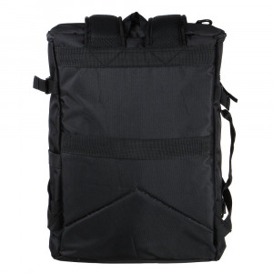 Рюкзак-сумка 45x32x16см, 1 отд., 3 карм., наплеч.ремень, ручка, утяжки, голограф.принт, ПЭ, черный