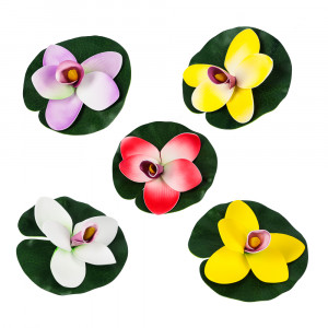 INBLOOM Орхидея декоративная для пруда, ПВХ, 14см, 5 цветов