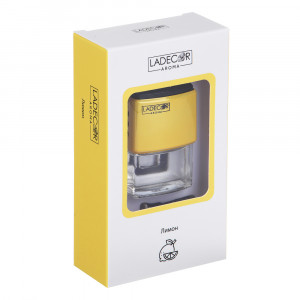 LADECОR Ароматизатор, автомобильный парфюм на дефлектор, Лимон