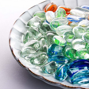 LADECOR Камни декоративные стеклянные цветные 200гр, 10 видов