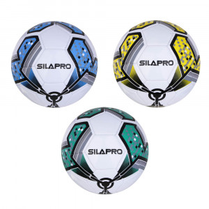 SILAPRO Мяч футбольный 22см, 5 р-р, 2сл, PVC 2.5мм, 340г (+-10%)