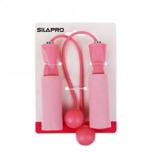 SILAPRO Беспроводная скакалка d4.5мм, утяжелители d3.2см, 608Z, PP, PVC, NBR, 3 цвета