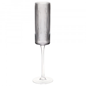 BY COLLECTION Black Line Набор бокалов для шампанского, 2шт., 200 мл, 7х25 см, стекло