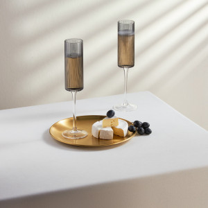 BY COLLECTION Black Line Набор бокалов для шампанского, 2шт., 200 мл, 7х25 см, стекло