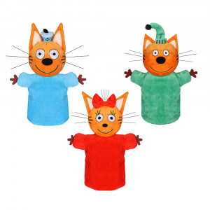 ИГРОЛЕНД Кукольный театр &quot;Три кота&quot;, рукавичка, 26см, текстиль, 3 дизайна