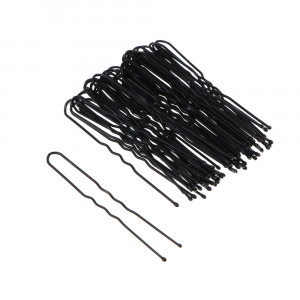ЮНИLOOK Шпильки для волос 50шт, 6см, металл, черный, ACS-29