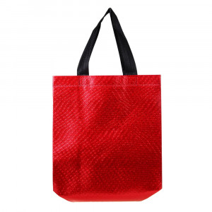 Пакет-сумка подарочный, ПВХ, 23x22x11 см, 6 цветов - фольгированный слой