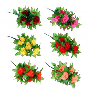 LADECOR Букет искусственных цветов в виде астры, 6 цветов
