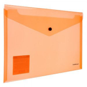 Erich Krause Папка-конверт на кнопке A4, пластик, полупрозр., 12 цветов, 44431, 47116, 50301