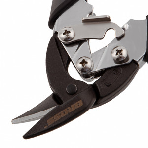 Ножницы по металлу &quot;Piranha&quot;, 185 мм, прямой и левый рез, сталь СrM, двухкомпонентные рукоятки Gross