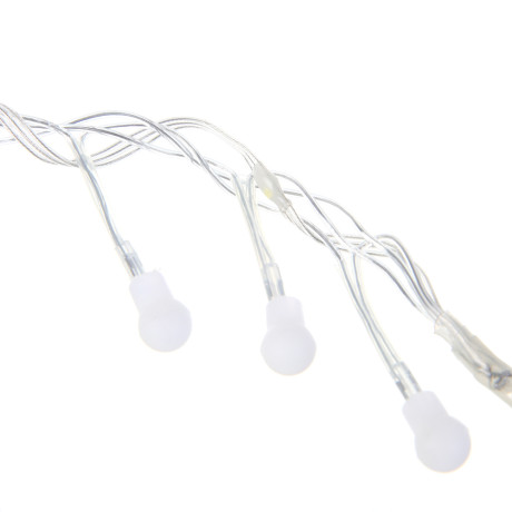 СНОУ БУМ Гирлянда эл. вьюн 5м, 250LED, белый, эффект водопада, 7 режимов, ПВХ прозрачный, 220В