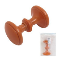 Ручка-кнопка дверная пластик РДП-03-2 светлое дерево Инд.упаковка+ШК (100) Башкирия