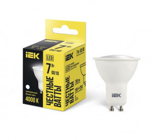 IEK лампа св/д GU10 7W(700lm) 4000K 4K 58х50 матовая LLE-PAR16-7-230-40-GU10