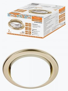 TDM св-к встр. СВ 01-08 GX53 220 В 50 Гц золото 2 шт/уп НародныйSQ0359-0103