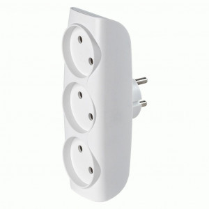 SmartBuy Разветвитель (тройник) 3роз. 10А белый 2.2кВт SBE-10-A04w-3