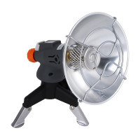 ЕРМАК Обогреватель портативный газовый с пьезоподжигом, с подставкой-переходником