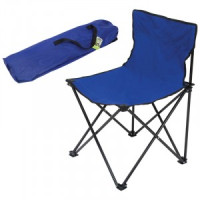 Стул складной cо спинкой 47х45х72см до 80кг синий (сталь 19мм/ПЭ 600D) DW-2001, чехол Ecos 993075