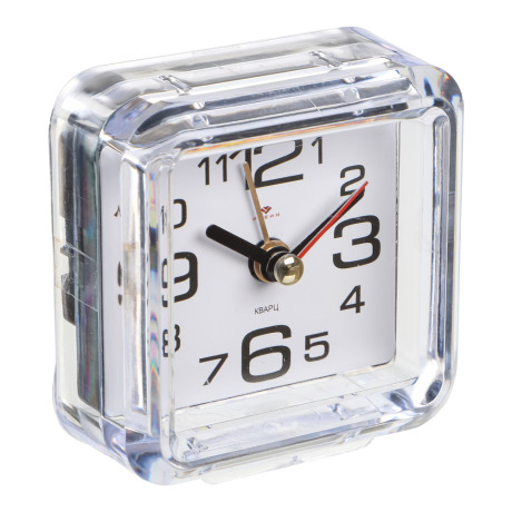 Будильник кварц, корпус прозрачный "Классика", арт.В1-001