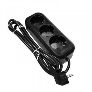 UNIVersal сет. удлинитель ПВС 3х0.75 3роз. 2м 10А черный земля У10-554 1981