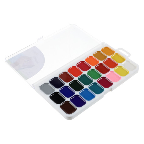 Акварель 24 цвета ClipStudio, без кисти, в пластиковой упаковке с европодвесом
