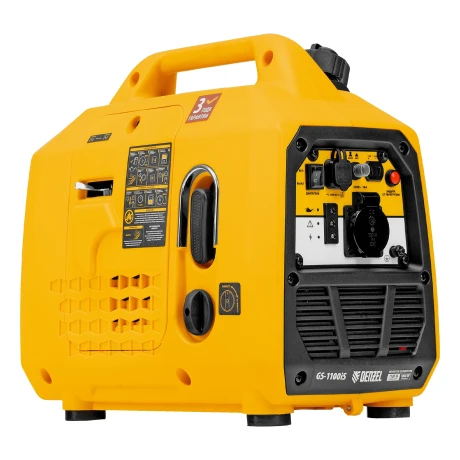 Генератор инверторный GS-1100iS, 1,1 кВт, 230 В, закрытый корпус, ручной старт DENZEL