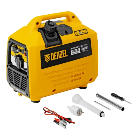 Генератор инверторный GS-1100iS, 1,1 кВт, 230 В, закрытый корпус, ручной старт DENZEL