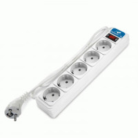 DOMTOK Сетевой фильтр (удл.) ПВС 3х1 5роз. 3м 10А белый земля,выкл, автомат (15!) 2528