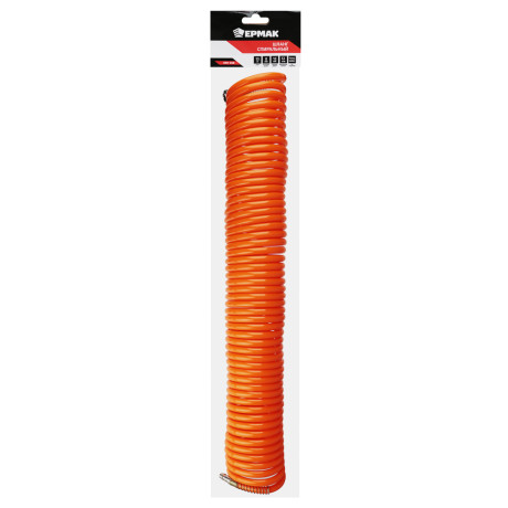 ЕРМАК Шланг спиральный 15м, внутренний диаметр 8мм