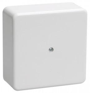 IEK коробка КМ41222 распред. ОУ 100х100х44 мм белая (с контактной группой)