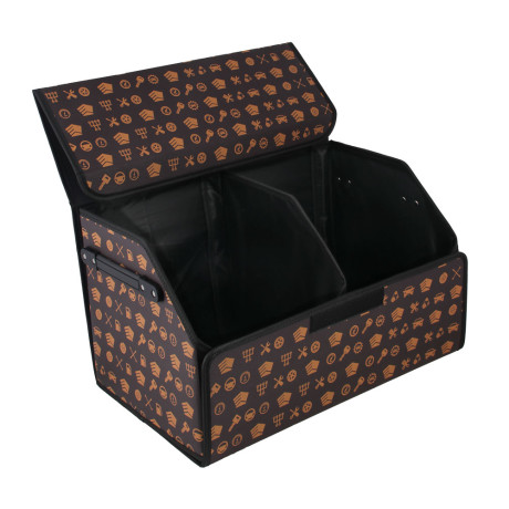 NG Органайзер багажника, 50х30х30 см, экокожа, Premium, коричневый