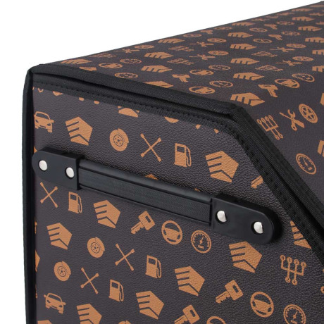 NG Органайзер багажника, 50х30х30 см, экокожа, Premium, коричневый