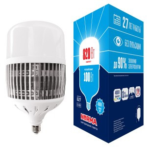 Volpe NORMA высокомощн. ЛОН E27 100W(8200lm) 4000K 4K 260x152 LED-M80-100W/4000K/E27/FR/NR