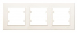 Makel Karea рамка СУ 3 мест. крем (горизонт.) 56010703