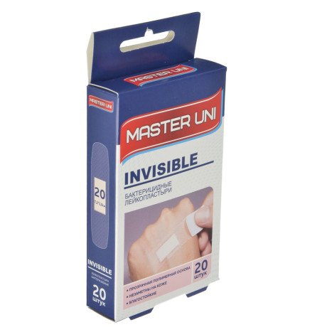 Лейкопластырь бактерицидный Master Uni "Прозрачный" №20