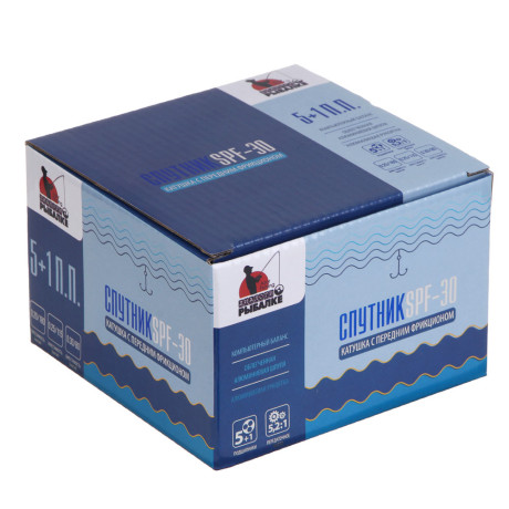 AZOR FISHING Катушка с передним фрикционом диалоги о рыбалке "Спутник" SPF-30, 5+1 п.п.