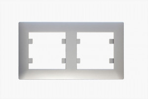 MAKEL Karea Rizz рамка СУ 2 мест. СЕРЕБРЯНЫЙ 88065702