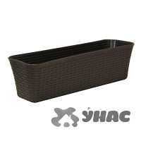 Балконный ящик РОТАНГ 600мм корич М3226 (10)