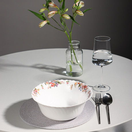 MILLIMI Дарина Салатник опаловое стекло 23см, 18136