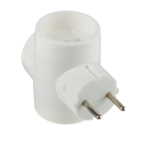 TOKER Разветвитель 3 гнезда, 6А, 3T, белый