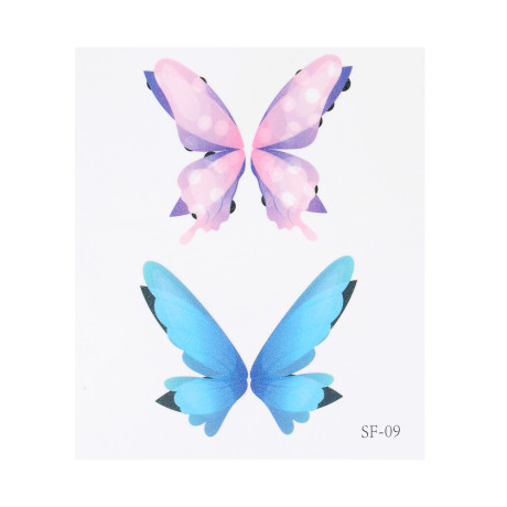 ЮНИLOOK Тату переводные для лица и тела бабочки, 11х10 см, ПВХ, 5 дизайнов, ВЗ24-47