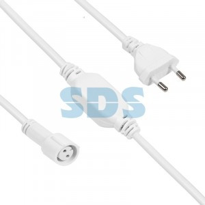 Шнур питания для гирлянды Дюраплей 4 А, подключение до 200 м, белый каучук Neon Night 315-001