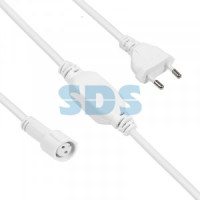 Шнур питания для гирлянды Дюраплей 4 А, подключение до 200 м, белый каучук Neon Night 315-001