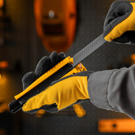 Лезвия, 18 мм, сталь SK5 - 0,5 мм, многосегментные, 10 штук Denzel