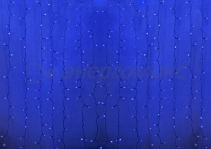 Гирлянда-занавес ул. "Св/д дождь" 2x1,5/20нитей, 192LED, синий, IP44, соед. 235-303-6 Neon Nigh