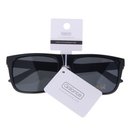 GALANTE Очки солнцезащитные, пластик, 147x47мм, черные