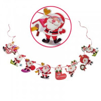 Гирлянда бумажная "Веселый Дед Мороз" Волшебная страна(кратн 12!!!)